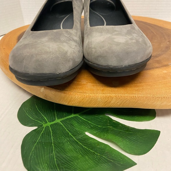 DANSKO Grey Suede Ankle Strap Ballet Wedges Sz:40 - Picture 6 of 10